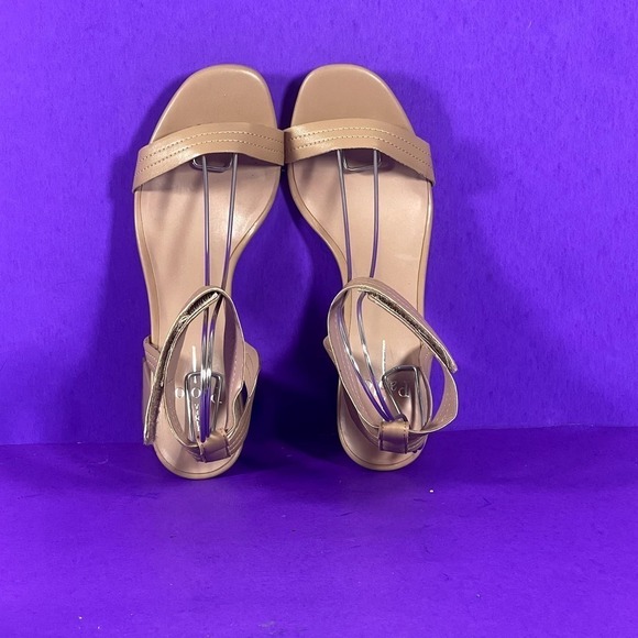 Linea Paolo Women's Beige Emmie Ankle Strap Block Heel Sandal Shoe Size 8.5 NWOB - Picture 5 of 9